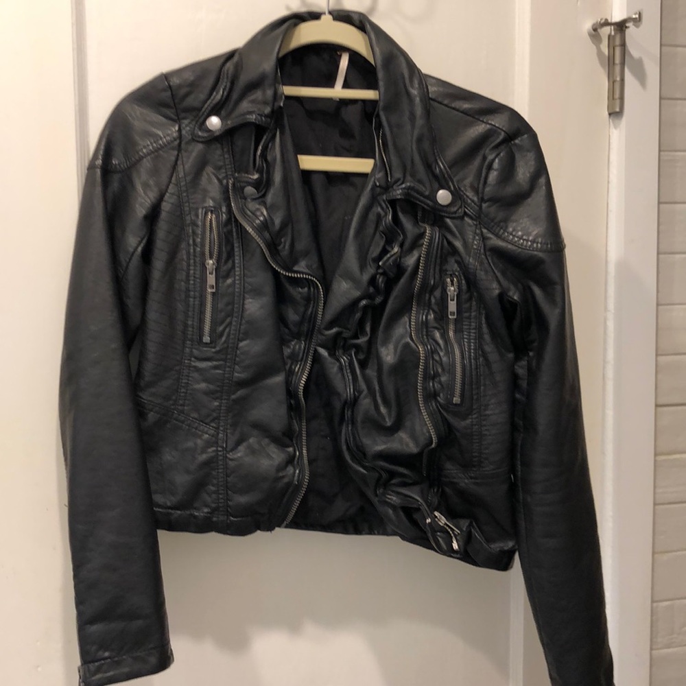 Free People Black Biker Jacket!